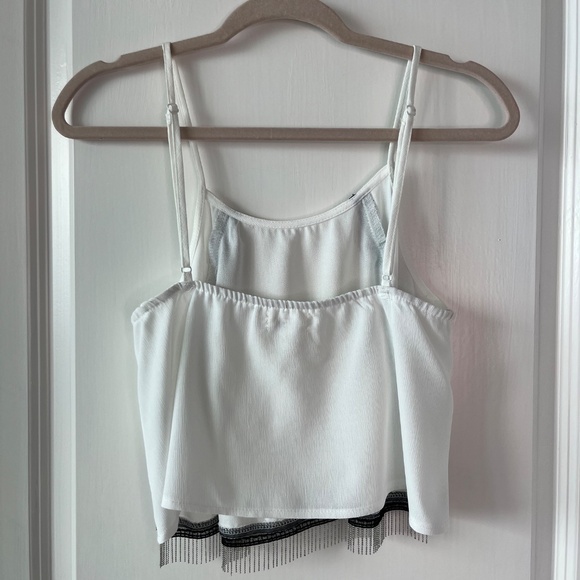 Seek The Label White Beaded Fringe Cami Top – Size M - Picture 7 of 8